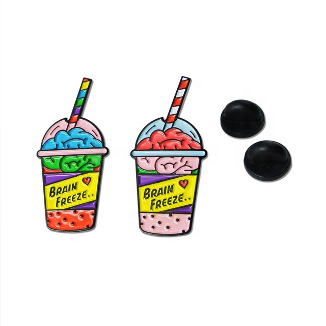 Soft enamel badge pin